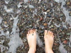 Ostsee Urlaub Füße im Wasser